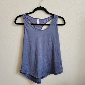 Under Armour Loose Fit Slate Blue Twisted Racer Back Tank Top Ladies Medium